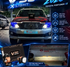 Độ Đèn Bi LED X-LIGHT V30 ULTRA 2026 Cho Toyota Fortuner
