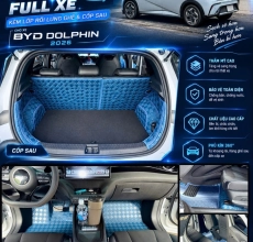 Thảm Sàn 360° Full Xe Cho BYD Dolphin 2026 – Rối Lưng Ghế & Cốp Sau