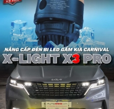 NÂNG CẤP ĐÈN BI LED GẦM X-LIGHT X3 PRO CHO XE KIA CARNIVAL