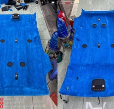  TRẦN DA LỘN ALCANTARA XANH DƯƠNG CHO XE FORD EVEREST 2024