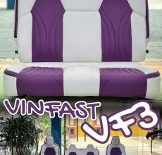 GHẾ DA NAPPA MÀU TÍM CHO XE VF3