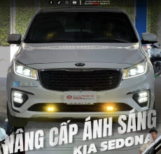 Nâng cấp 4 bi LED X-Light V30 Ultra và Cặp đèn trợ sáng mini M20 Ultra cho KIA SEDONA 2022