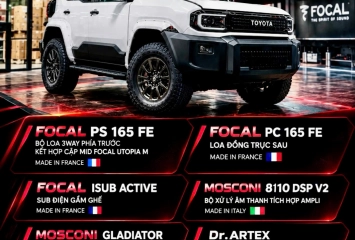 Độ Âm Thanh Focal & Mosconi Cho Toyota Land Cruiser FJ
