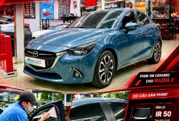 Dán Phim Cách Nhiệt 3M Ceramic IR Cho Mazda 2 – Cấu Hình IR 50 & IR 15